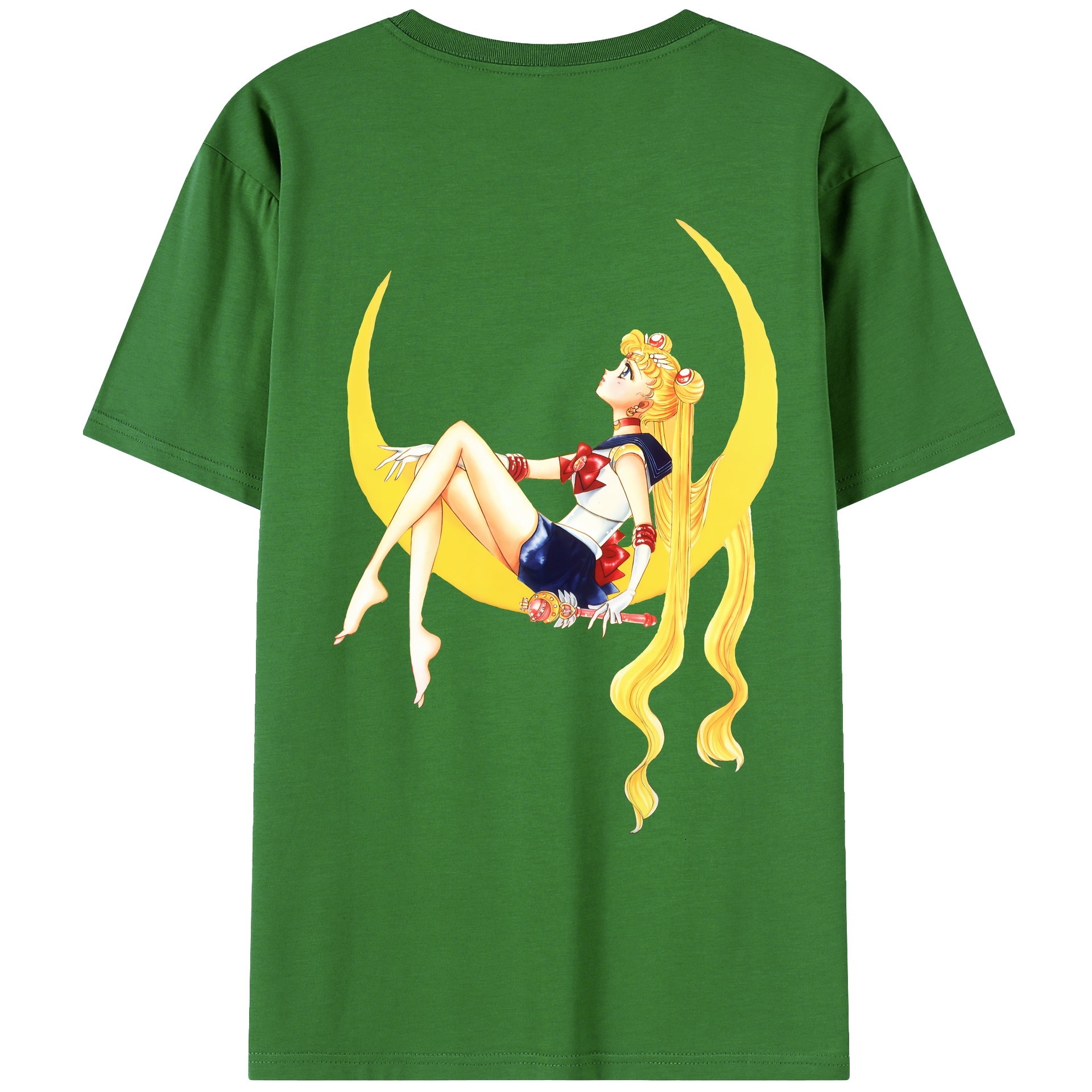 （画像用） 美少女戦士セーラームーン 月野 うさぎ つきの うさぎ Sailor Moon Tsukino Usagi レディース半袖Tシャツ(バックプリント)
